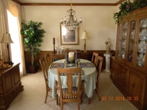 Dining Room - Before.  This room doesn't showcase beautiful china and crystal. 
